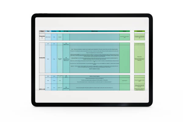 Webinar script template